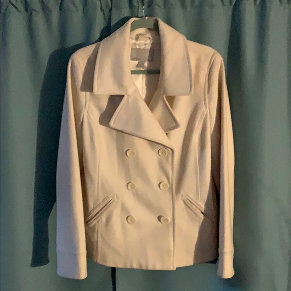 White Old Navy Pea Coat size L